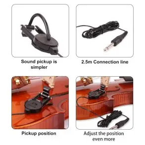 Microfono De Contacto Para Violin Cherub Wcp-60v