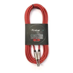 Cable Plug Western De Tela 3 Mts Profesional Guitarra Bajo