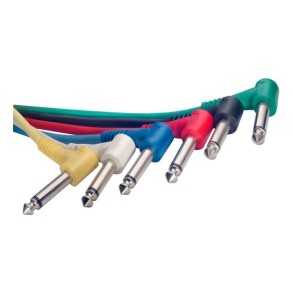 Cable Stagg Interpedal Plug Plug Angular 60 Cm Pack X 6u