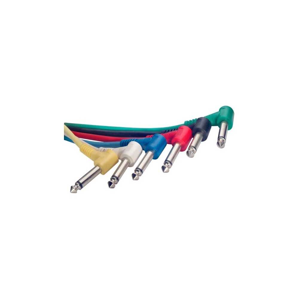 Cable Stagg Interpedal Plug Plug Angular 60 Cm Pack X 6u