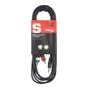 Cable RCA Miniplug 3 Metros Stagg Syc3mpsb2cm