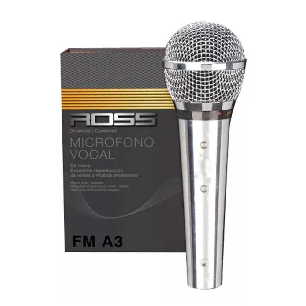 Microfono Dinamico para Voces ROSS FMA3 | Cable Xlr-Xlr