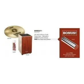 Pack Percusion Cajon Peruano + Platillo + Accesorios