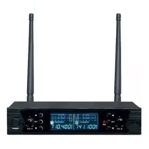 Microfono Inalambrico Vincha Doble Color Piel Sistema Uhf