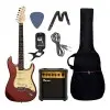 Pack Guitarra Electrica Stratocaster Amplificador Stagg Pro PACKSES30CAR