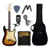 Pack Guitarra Electrica Stratocaster Amplificador Stagg Pro PACKSES30SNB