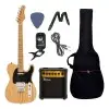 Pack Guitarra Electrica Telecaster Amplificador Stagg Pro PACKSETPLUSNAT