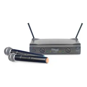 Microfono Inalambrico Doble Mano Sistema Uhf Estuche Stagg
