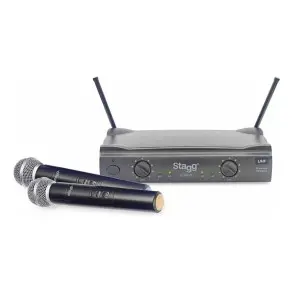 Microfono Inalambrico Doble Mano Sistema Uhf Estuche Stagg
