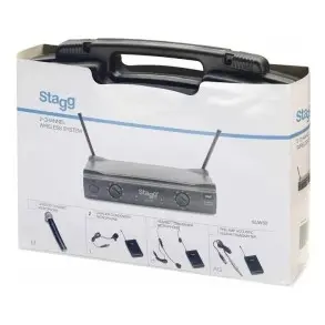 Microfono Inalambrico Doble Mano Sistema Uhf Estuche Stagg