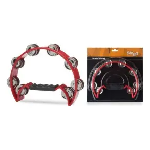 Pandereta Stagg Tab2rd Rojo Aro Medialuna