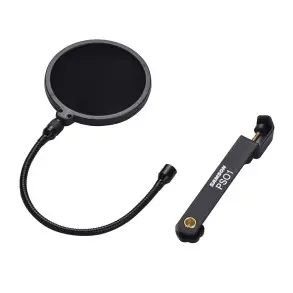 Pop Filter Con Cuello De Ganso, Filtro Dual De 4.75" Anti Pop