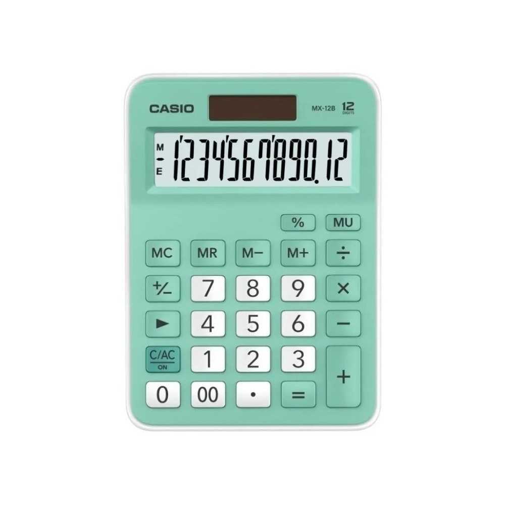 Calculadora Pantalla Grande Escritorio Casio Mx-12b Solar MX-12B-GN