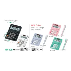 Calculadora Pantalla Grande Escritorio Casio Mx-12b Solar MX-12B-GN