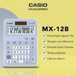 Calculadora Pantalla Grande Escritorio Casio Mx-12b Solar MX-12B-GN