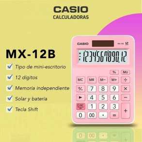 Calculadora Pantalla Grande Escritorio Casio Mx-12b Solar MX-12B-PK