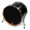 Pack Parche Bombo Evans Uno Eq4 Eq3 20 P Transparente Negro