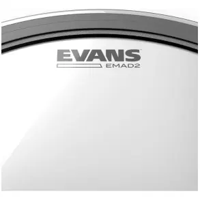Pack Parche Bombo Evans Emad 22 Pulgadas Transparente Negro EBP-22EMADSYD