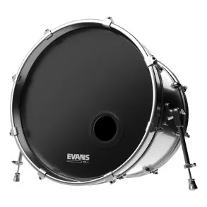Pack Parche Bombo Evans Emad 22 Pulgadas Transparente Negro EBP-22EMADSYD