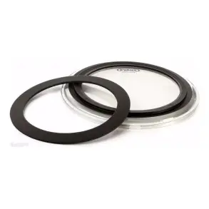 Pack Parche Bombo Evans Emad 22 Pulgadas Transparente Negro EBP-22EMADSYD