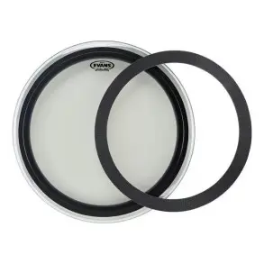 Pack Parche Bombo Evans Emad 22 Pulgadas Transparente Negro EBP-22EMADSYD