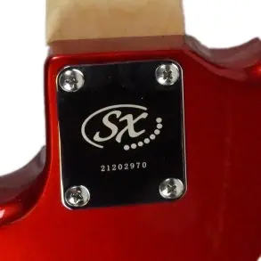 Bajo Eléctrico SX Jazz Bass 4 Cuerdas Rojo Candy Apple + Funda