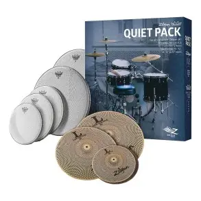 Set Platillos Zildjian Low Volume lv80 + Parches Remo Silenstroke