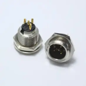Seetronic St109-4p - Ficha Mini Canon Xlr 3 (macho Para chasis)