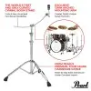 Soporte de platillo Pearl Curvo B-1030C super reforzado gama alta