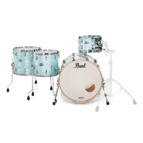 Bateria Pearl Master Maple Complete 4 Cuerpos Ice Blue Oyster MCT943XP/C 414+TF14