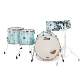 Bateria Pearl Master Maple Complete 5 cuerpos Ice Blue Oyster