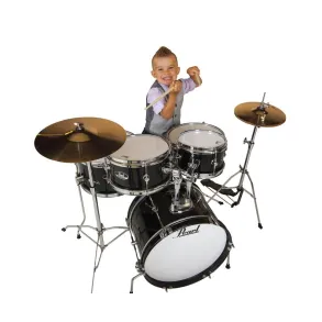 Bateria Pearl para Niño Roadshow Junior 5 Cuerpos Fierros + Platillos Grindstone Sparkle