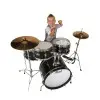 Bateria Pearl para Niño Roadshow Junior 5 Cuerpos Fierros + Platillos Grindstone Sparkle