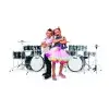 Bateria Pearl para Niño Roadshow Junior 5 Cuerpos Fierros + Platillos Grindstone Sparkle