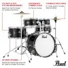 Bateria Pearl para Niño Roadshow Junior 5 Cuerpos Fierros + Platillos Grindstone Sparkle