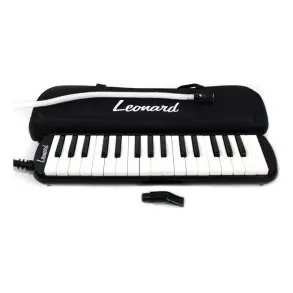 Melodica 32 Teclas Leoanrd Con Funda Boquillas Desmontables M32ABK