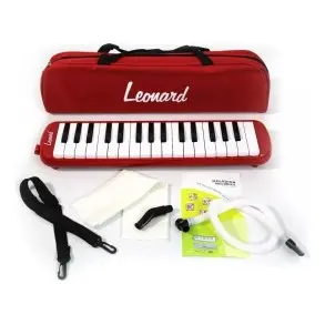 Melodica 32 Teclas Leoanrd Con Funda Boquillas Desmontables M32ARD