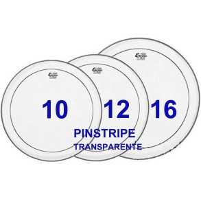 Tom Pack Remo Pinstripe Set Parche 10/12/16 Transparente