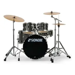 Batería 5 Cuerpos Sonor Aqx Studio Bombo 20 + Fierros AQXSTUDIOBMS