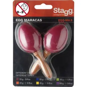 Maracas Stagg Mango Corto Rojo SEGMSRD