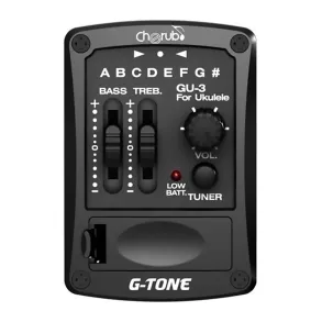 Pre Cherub Gu3 - Eq Y Afinador Activo Amp Ukelele 2 Bandas