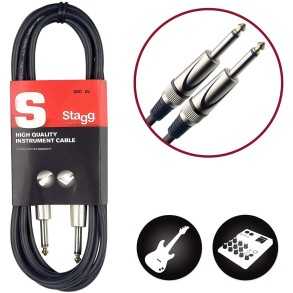 Cable Stagg Sgc6dl Plug Plug Reforzado 6mts Ficha Metalica