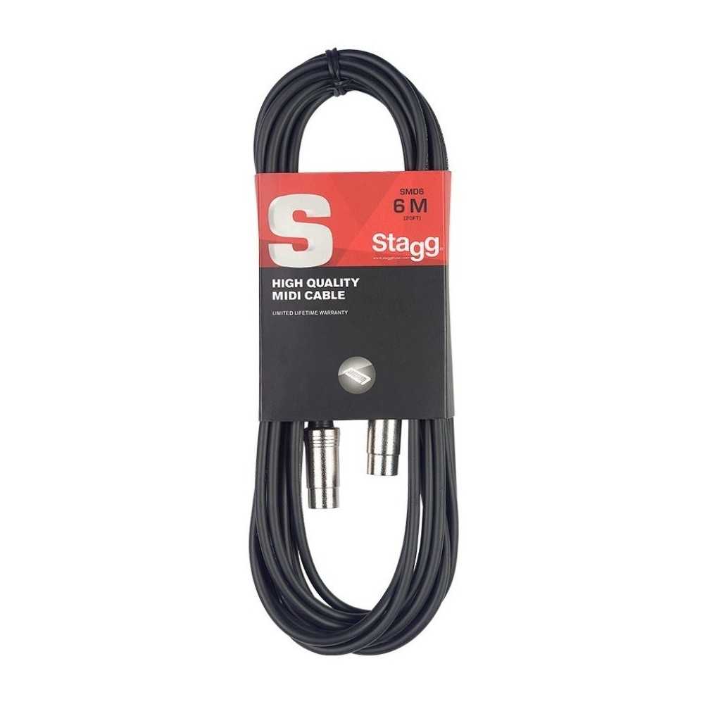 Cable Midi - Midi Stagg De 6 Metros Smd6 P/ Teclado O Placa