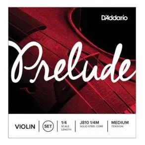 Encordado P/ Violin Daddario 1/4 Prelude Violin Set Tens Med