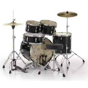 Bateria Sonor Aq1 Studio 5 Cuerpos Con Fierros Black