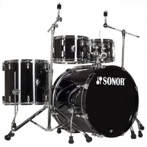 Bateria Sonor Aq1 Studio 5 Cuerpos Con Fierros Black