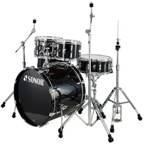 Bateria Sonor Aq1 Studio 5 Cuerpos Con Fierros Black