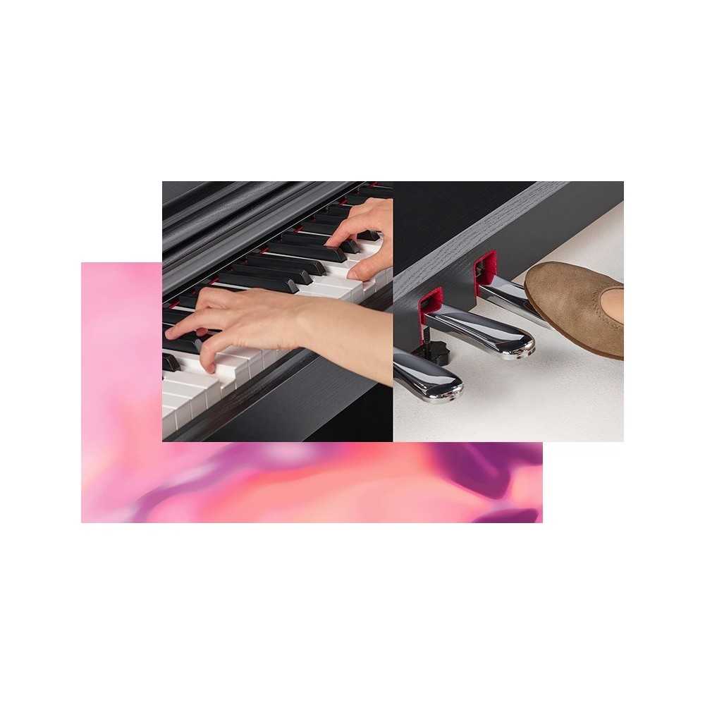 Piano Digital Con Mueble Y 3 Pedales Yamaha Arius Ydp105B Color Negro