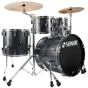 Batería 5 Cuerpos Sonor Aqx Studio Bombo 20 + Fierros AQXSTUDIOBMS