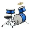Bateria Para Niños Stagg 3 Cuerpos 12" Platillos Banqueta y Palillos Color Azul